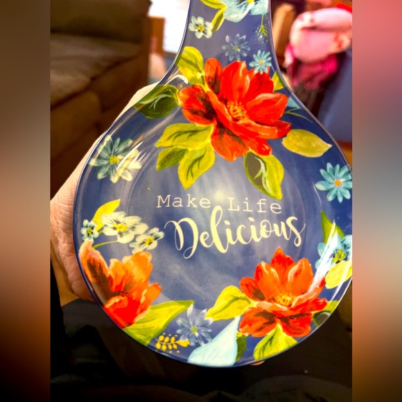 Pioneer woman spoon rest “make life delicious” BEAUTIFUL CONDITION - Picture 2 of 4